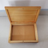 Дървена кутия 19.5 х 14.5 h 5.5 см. , снимка 3 - Други стоки за дома - 38647893