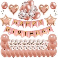 Нов комплект Розово златни балони/Декорация Парти Рожден ден, снимка 1 - Други - 41503449