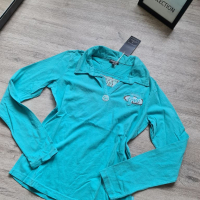 Нова дамска блуза в син цвят на намаление , снимка 1 - Блузи с дълъг ръкав и пуловери - 36286973