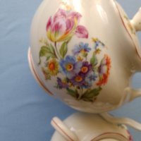  Стар Порцеланов чайник и захарница за чай , снимка 3 - Антикварни и старинни предмети - 41417845