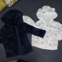 Топли плюшени якенца за бебе 6-9месеца, снимка 1 - Бебешки якета и елеци - 41362468