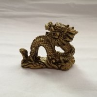 Сувенир малка статуетка китайски дракон в бронзов цвят , снимка 3 - Статуетки - 44466388