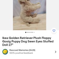Големи плюшени кучета IKEA, снимка 6 - Плюшени играчки - 44318589