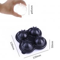 4 топки топка сфери топче 2 части силиконов молд форма фондан шоколад лед, снимка 3 - Форми - 34279510