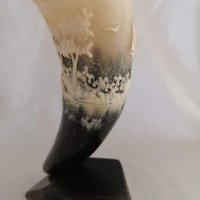 Стара соц вазичка от рог, снимка 6 - Антикварни и старинни предмети - 40243061