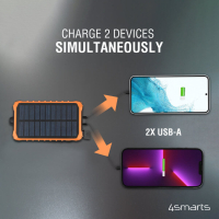 Соларна външна батерия с динамо и 2xUSB-A изхода от 4smarts Solar Rugged, снимка 3 - Външни батерии - 44782096