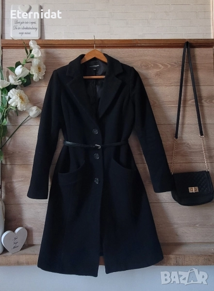 Черно палто вълна , снимка 1
