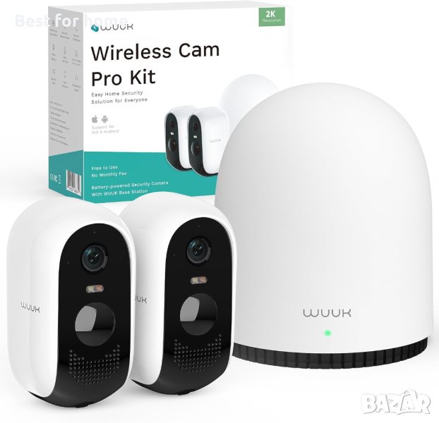 Автономен комплект за видеонаблюдение WUUK Wireless Cam Pro Kit , снимка 1