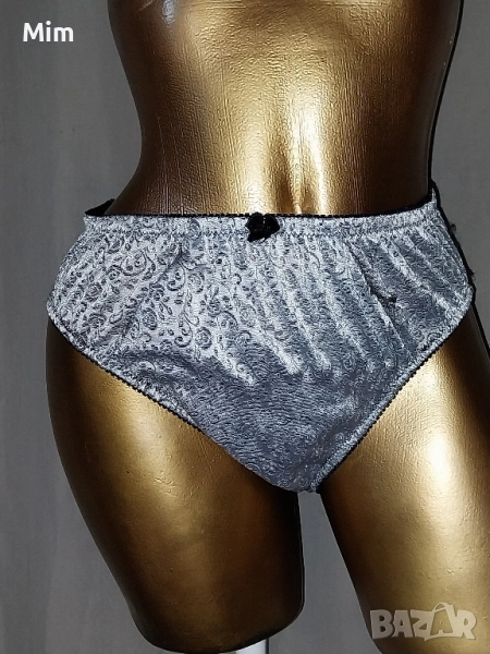 Jackie 44 Сребриста бикина с релефни цветя , снимка 1