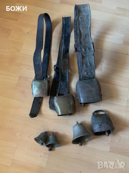 Уникален комплект алпийски хлопки – Тирол, Австрия, 7 броя, снимка 1