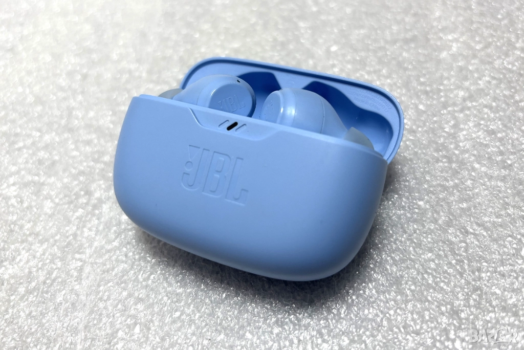 Безжични слушалки JBL Wave Beam, TWS, Bluetooth 5.2, IP54, до 32ч, сини, снимка 1
