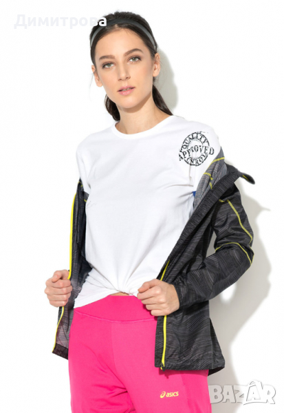 Asics Олекотено спортно яке Fuji в черно ветровка, снимка 1