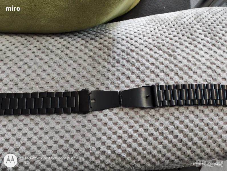 верижка за часовник черна матова, снимка 1