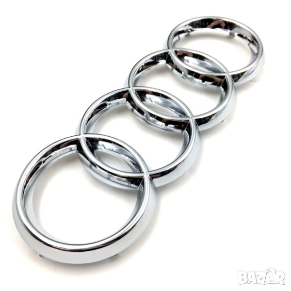 емблема АУДИ AUDI 273mm A3 A4 A5 A6 Q3 Q5 сива, снимка 1