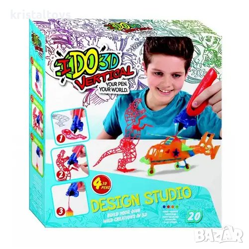 Занимателна игра I DO 3D Комплект за моделиране с 4 броя Vertical 3D химикалка, снимка 1