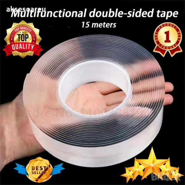 Многофункционална двустранна водоустойчива самозалепваща лента за стена за многократна употреба Проз, снимка 1