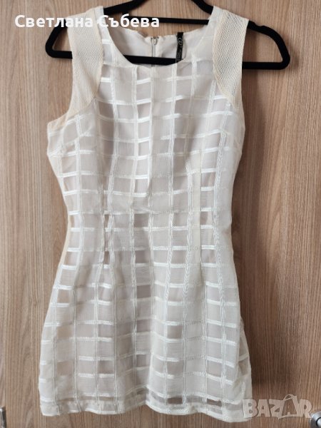 Бяла елегантна рокля, снимка 1