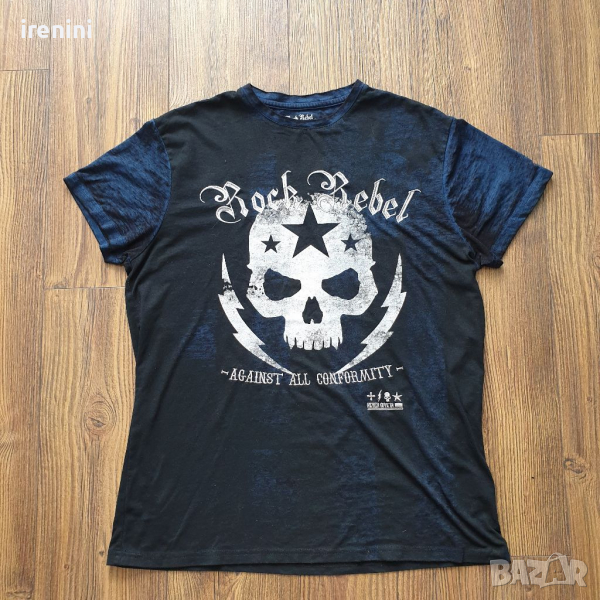 Страхотна мъжка тениска  ROCK LABEL  размер XL , снимка 1
