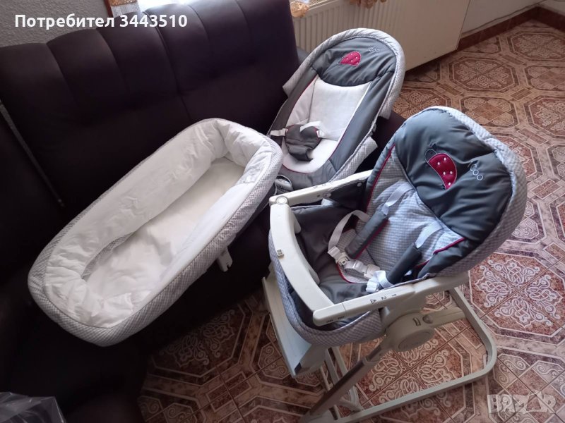 3в1 шезлонг легло и столче за хранене, снимка 1