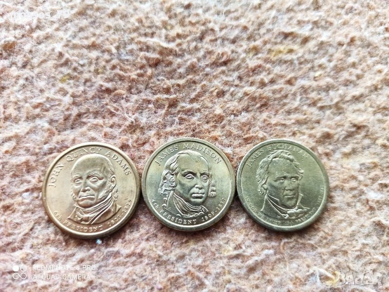 Три юбилейни монети 1$ USA, снимка 1