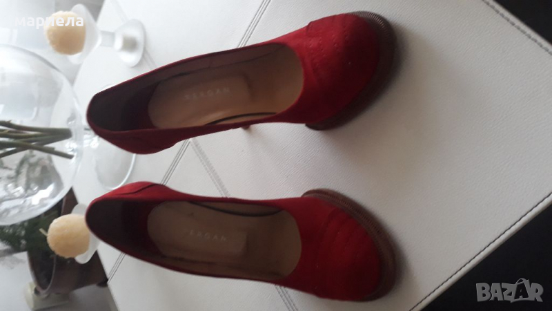 Високи червени обувки tergan , снимка 1