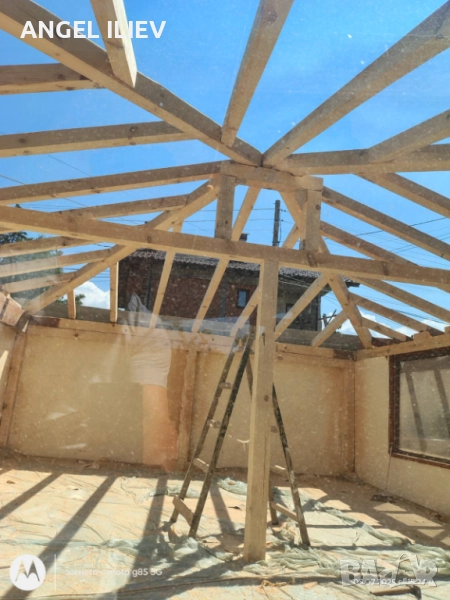 монтаж на дървен навес , снимка 1