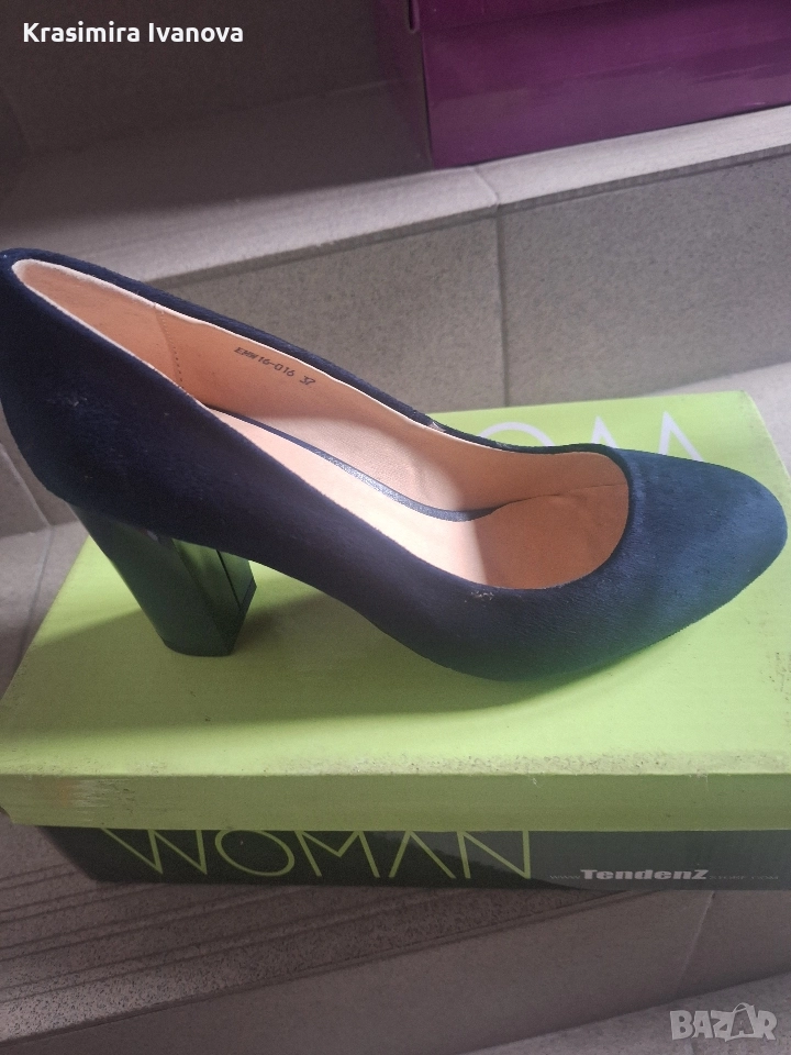 обувки син велур Мегияс , снимка 1