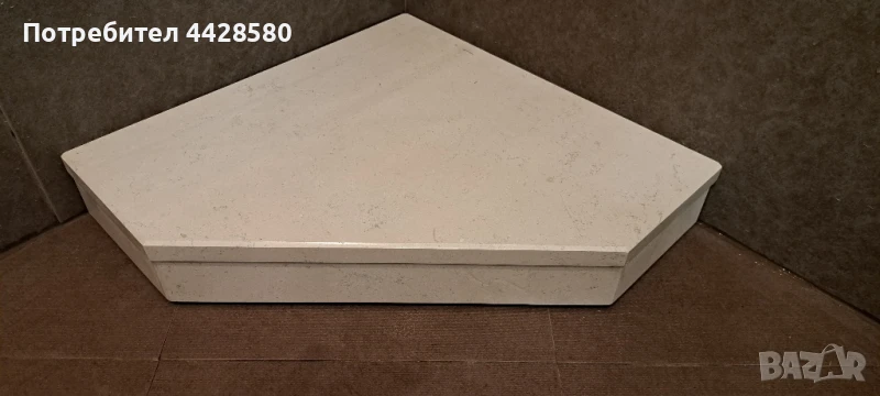 Ъглови рафтове от мраморизиран варовик , снимка 1