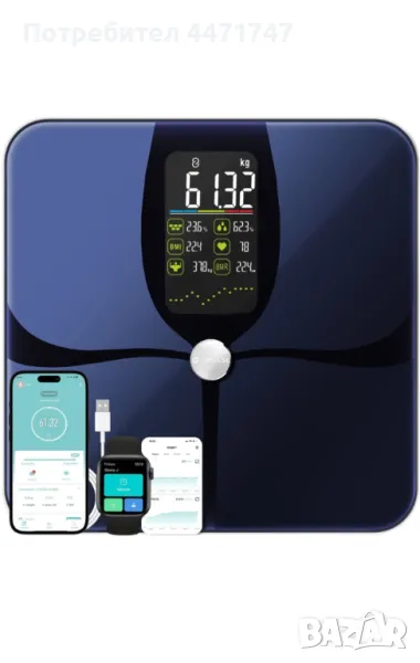 Нов Lepulse F4 Pro Body Fat Scale фитнес смарт кантар , снимка 1