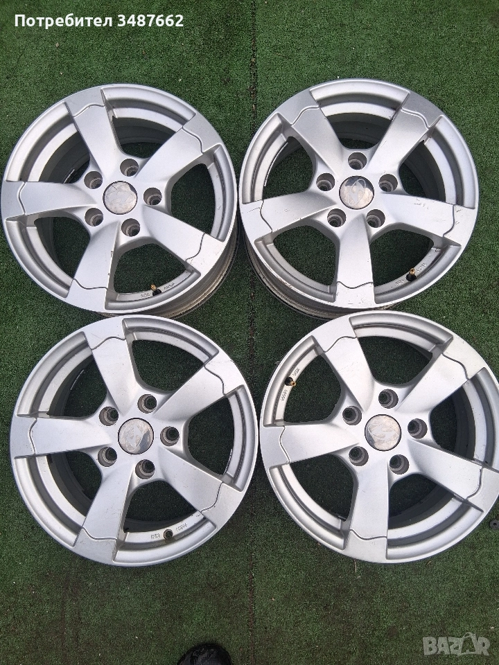 15цола за ХЮНДАЙ Мицибиши Киа Мазда 6.5J ×15 ет 45 ц.67.1 мм 5× 114.3мм , снимка 1