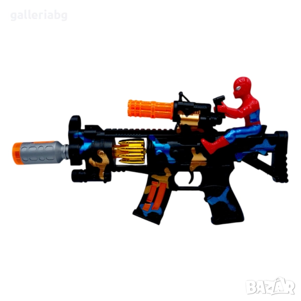 Детски автомат със Spiderman – светлини и звуци, 36 см (Спайдърмен), снимка 1