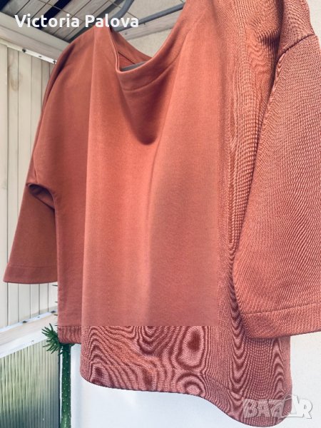 Плътна блуза кроп паднало рамо CAROLL PARIS , снимка 1