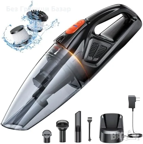 Нова Мини прахосмукачка 9000Pa – Компактна, бързо зареждане, HEPA филтър, снимка 1