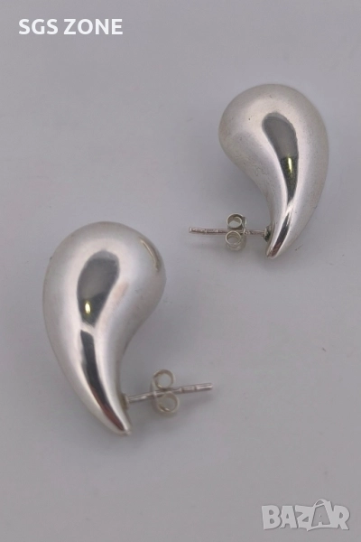 луксозен модел обеци, изработени от сребро 925, снимка 1