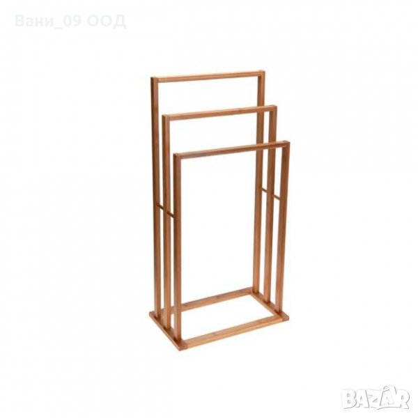 Бамбукова поставка за кърпи за баня, снимка 1