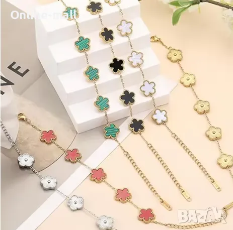 Стилна дамска гривна с две лица, Детелина, снимка 1