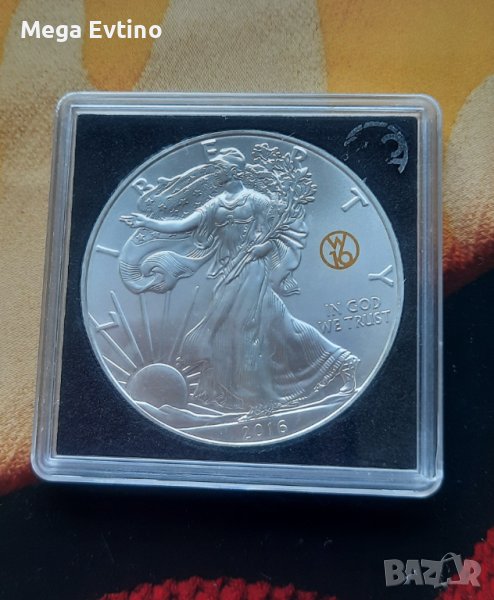 Инвестиционна сребърна монета 1 унция 1 Dollar "American Silver Eagle" Bullion Coin 2016, снимка 1