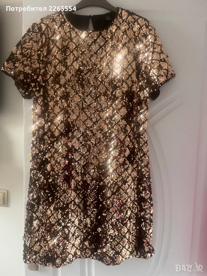 Дамска,бляскава рокля,ХЛ, снимка 1