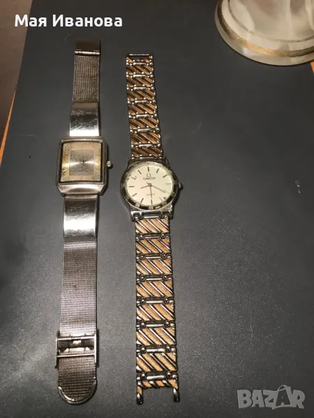 Омега кварц мъжки часовник 2 броя, снимка 1