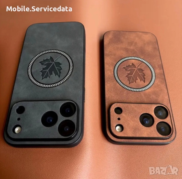 Луксозен калъф от синтетична кожа за iPhone 17/17Pro, снимка 1