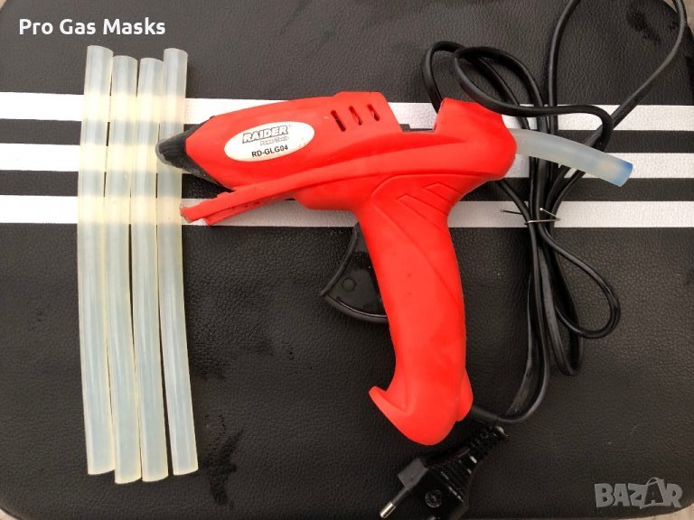 Ел Пистолет за лепене Raider + Подарък 4 пръчки лепило само за 20 лв. , снимка 1