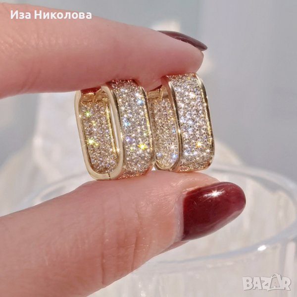 Обеци със златно покритие, снимка 1