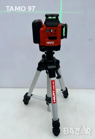 Hilti PM 30-MG - Лазер с 3 зелени линии 360° перфектен!, снимка 3 - Измервателни инструменти - 52898590