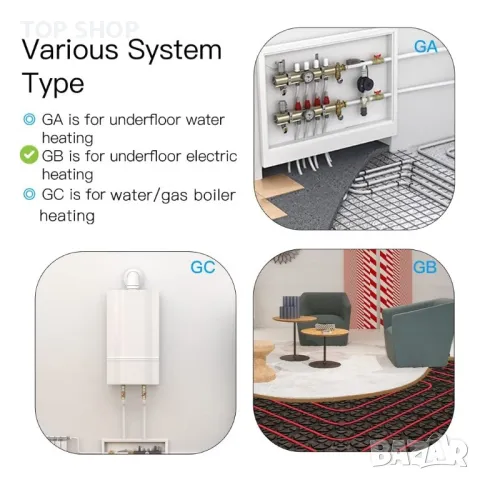 MoesGo Smart WI-FI програмируем термостат 16A/температурен контролер за ел. отопление,Tuya/SmartLife, снимка 10 - Други - 49308684