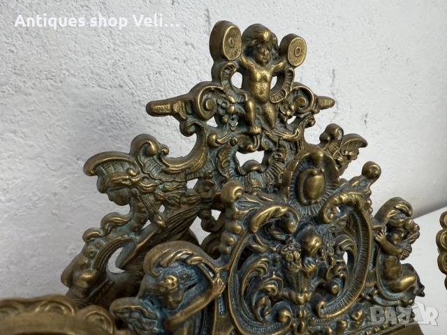 Бронзова мастилница №7568 , снимка 3 - Антикварни и старинни предмети - 52288060