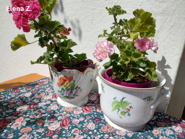 Голяма кашпа Herend - ръчно рисувана, снимка 12 - Декорация за дома - 52200588