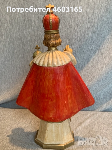  стара италианска статуетка на младенеца от Прага, снимка 3 - Антикварни и старинни предмети - 52029815