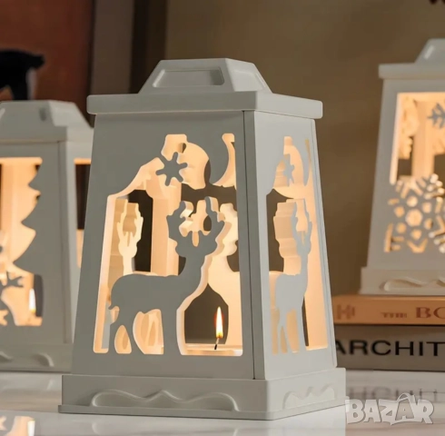 Молд коледен фенер с елен 3 части, снимка 4 - Форми - 52072775