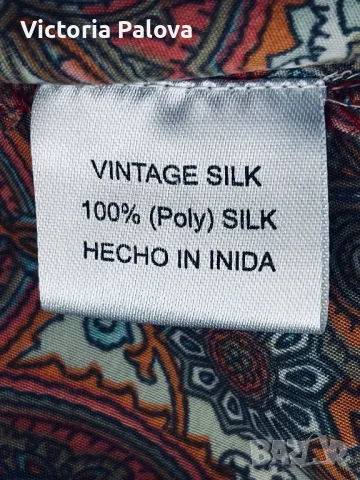 Красива рокля  SHIC ETHNIC vintage silk, снимка 12 - Рокли - 47349342