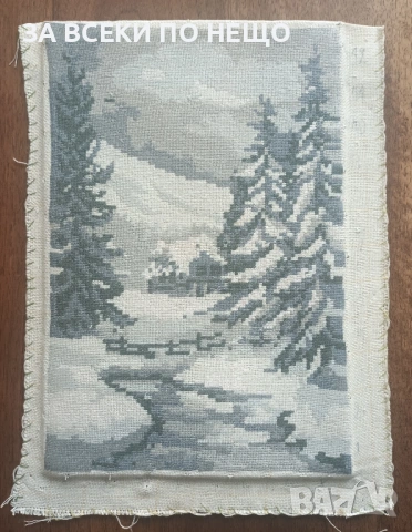 КРАСИВ ГОБЛЕН - ЗИМЕН ПЕЙЗАЖ, снимка 3 - Гоблени - 53486017